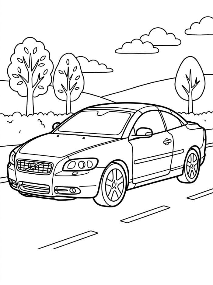 Volvo på veien fargelegging