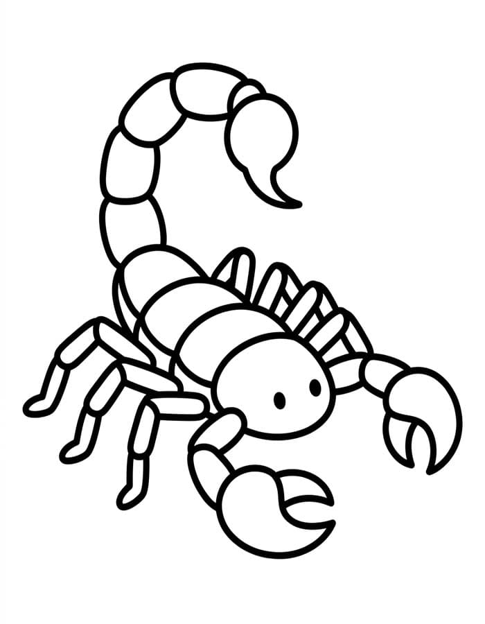 Skriv ut skorpion fargeleggingsside